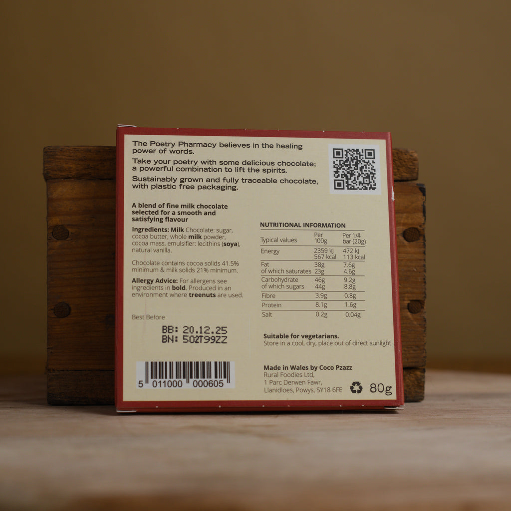 Poetry Pharmacy Chocolate: First Aid-The Poetry Pharmacy